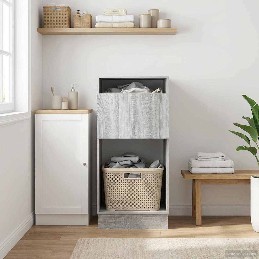 Mobile da lavanderia con porta Grigio Sonoma Legno multistrato