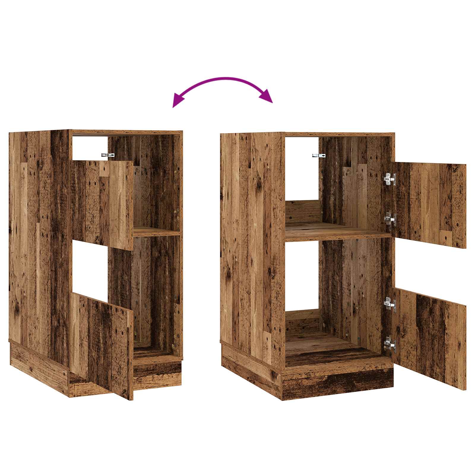 Mobile da lavanderia con porta Legno vecchio 50 x 68 x 102 cm | homemem39