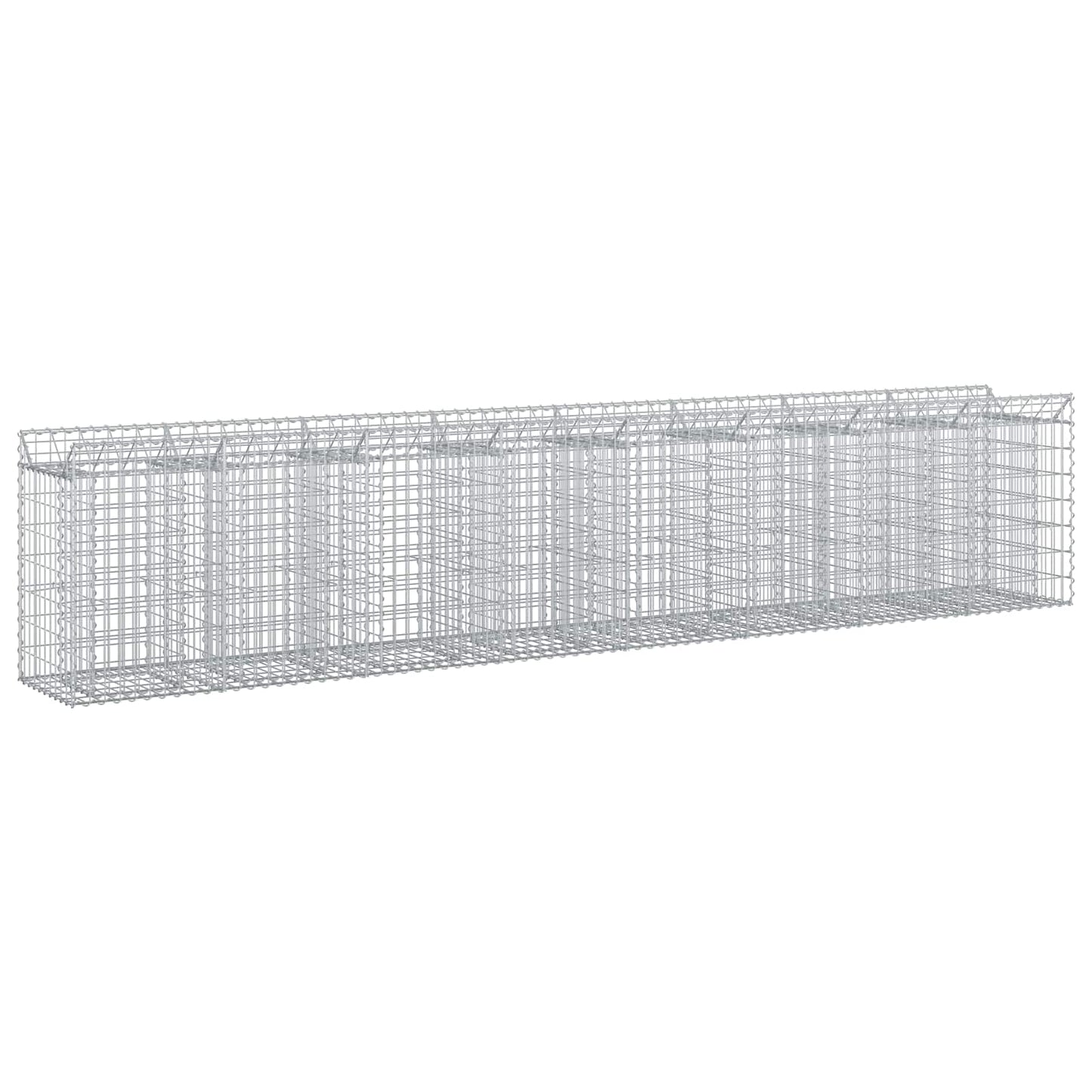 Letto rialzato in gabbione 3 pcs Argento | homemem39