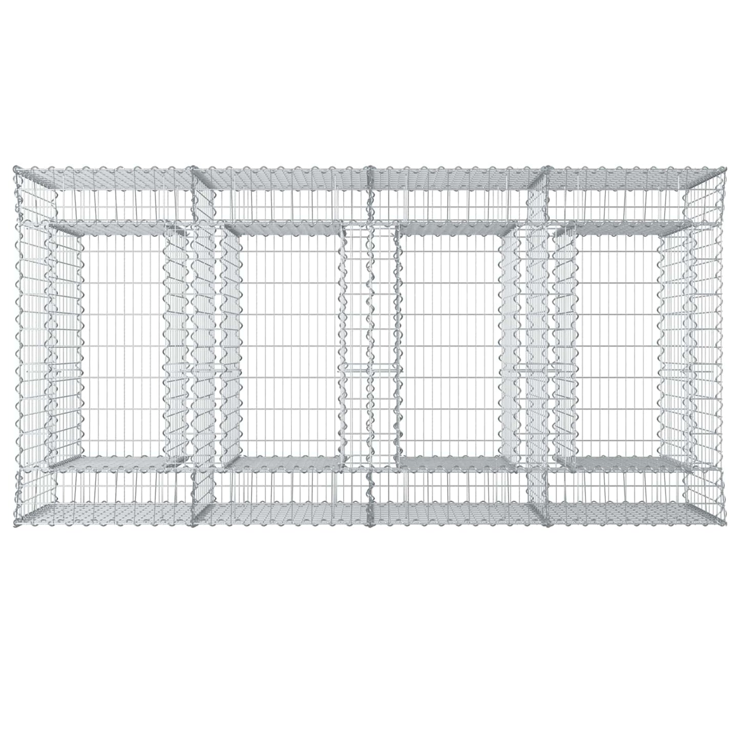 Letto rialzato in gabbione 2 pcs Argento | homemem39