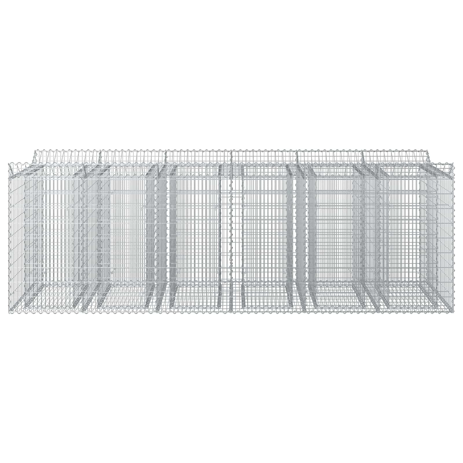 Letto rialzato in gabbione 3 pcs Argento | homemem39