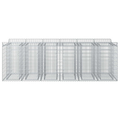 Letto rialzato in gabbione 3 pcs Argento | homemem39