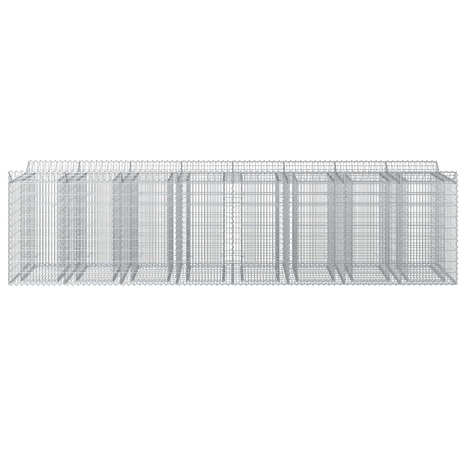 Letto rialzato in gabbione 4 pcs Argento | homemem39
