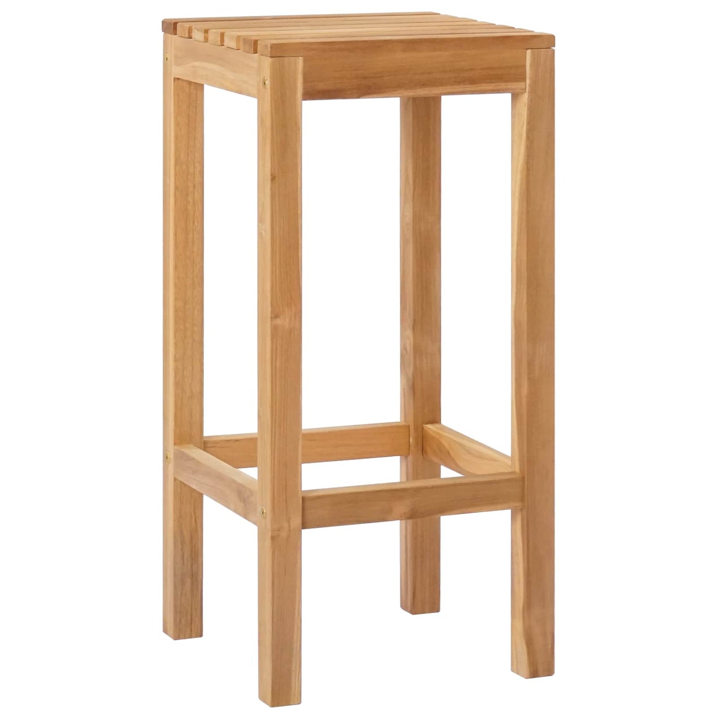 Sgabello da bar 2 pcs Naturale Legno di teak solido