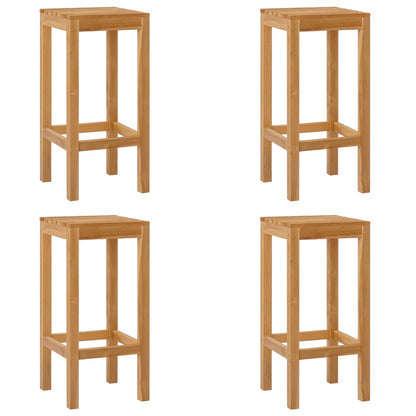 Sgabello da bar 4 pcs Marrone Legno di teak solido | homemem39