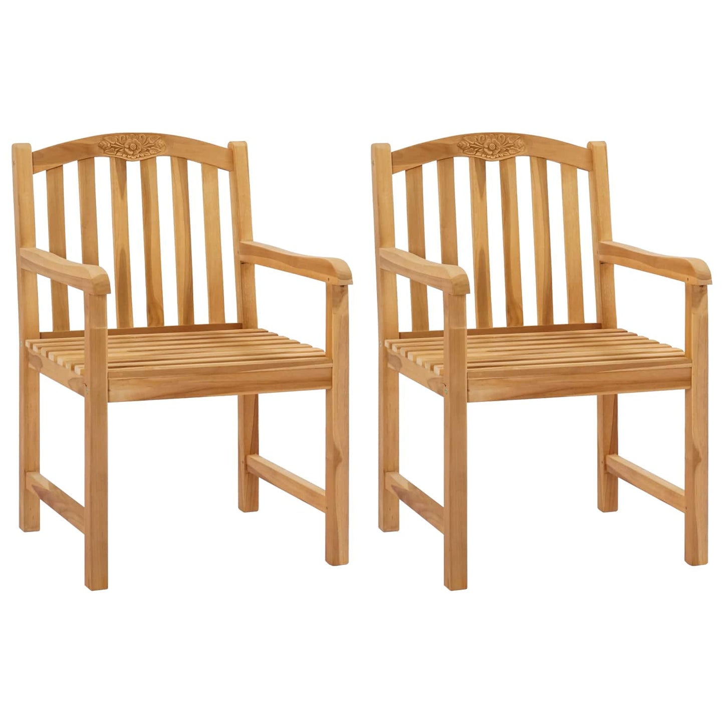 Sedia Rose intagliata a mano 2 pcs Naturale 58 x 60 x 90 cm | homemem39