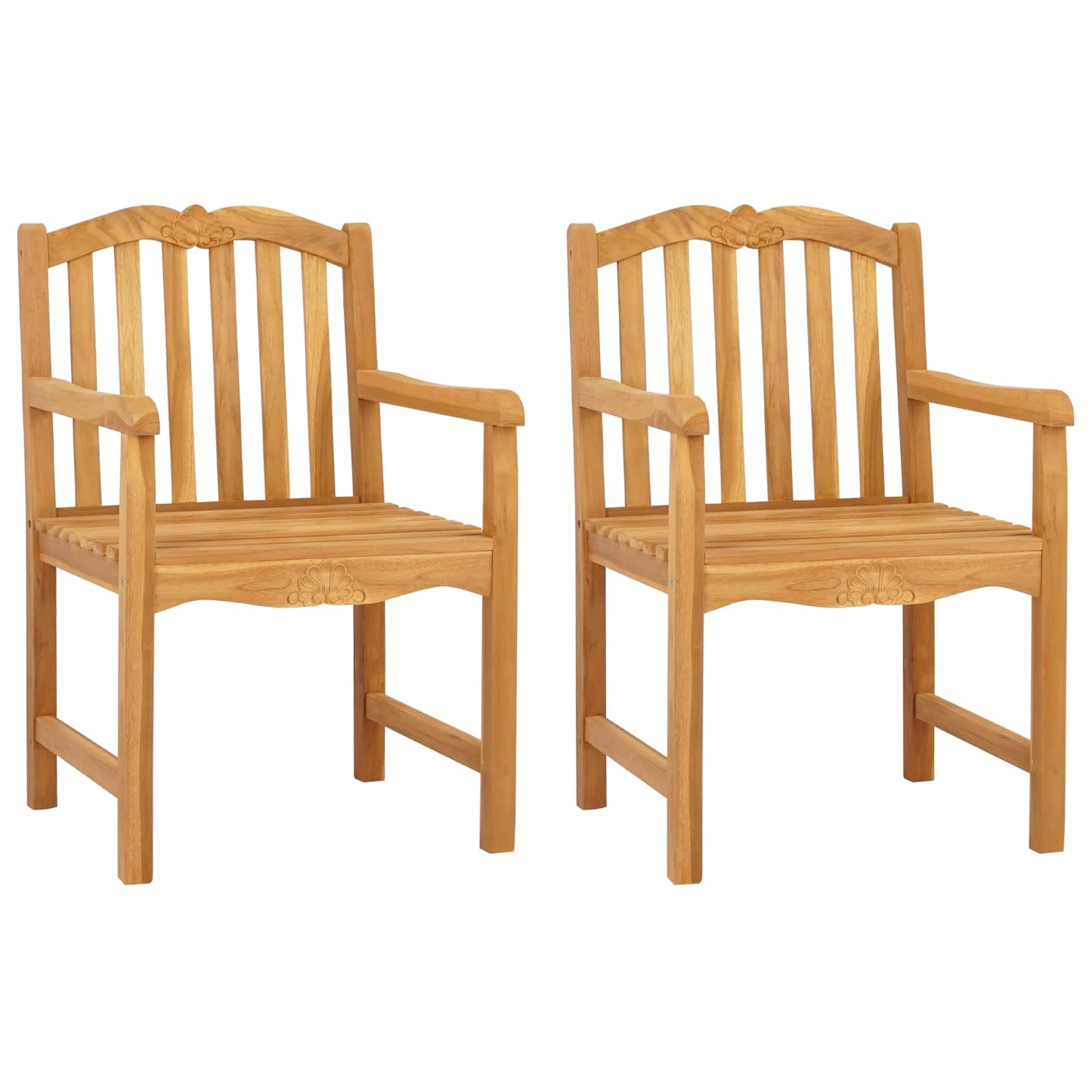 Sedia da Giardino 2 pcs Naturale 58 x 60 x 93 cm | homemem39