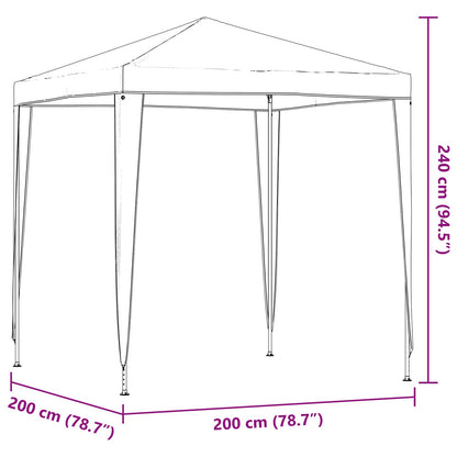 Tenda Party 200 x 200 x 240 cm Rosso PE e Acciaio | homemem39