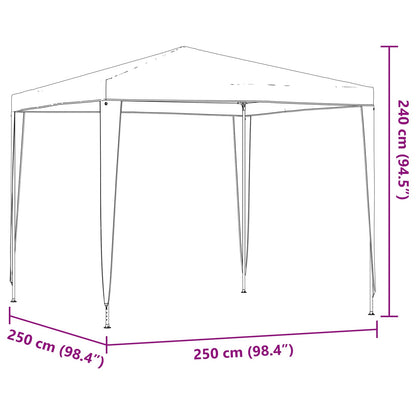 Tenda Party 250 x 250 x 240 cm Rosso PE e Acciaio | homemem39