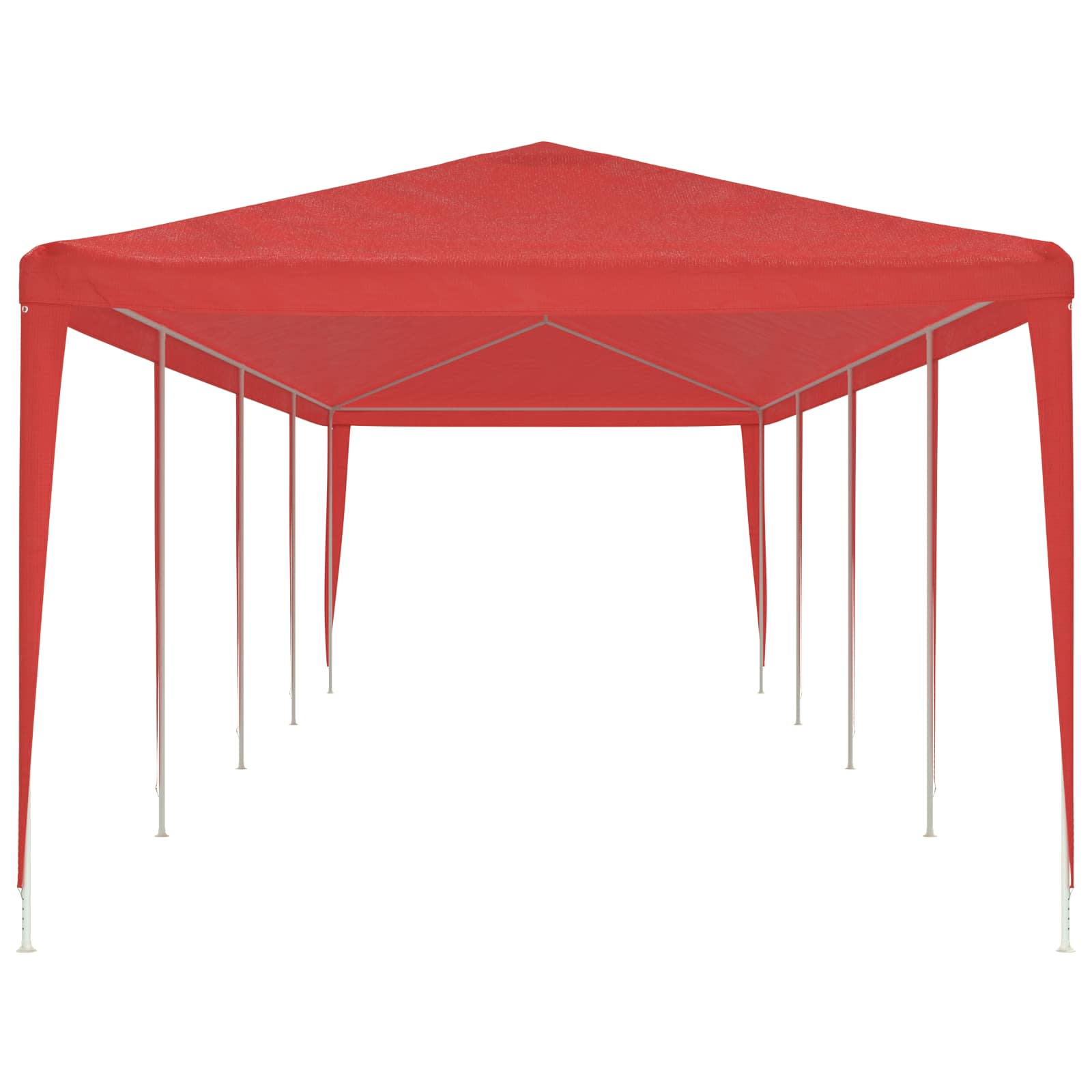Tenda Party Rosso 1200 x 300 x 255 cm PE e Acciaio | homemem39