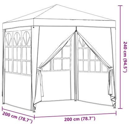 Tenda Party Grigio chiaro 200 x 200 x 240 cm PE e Acciaio