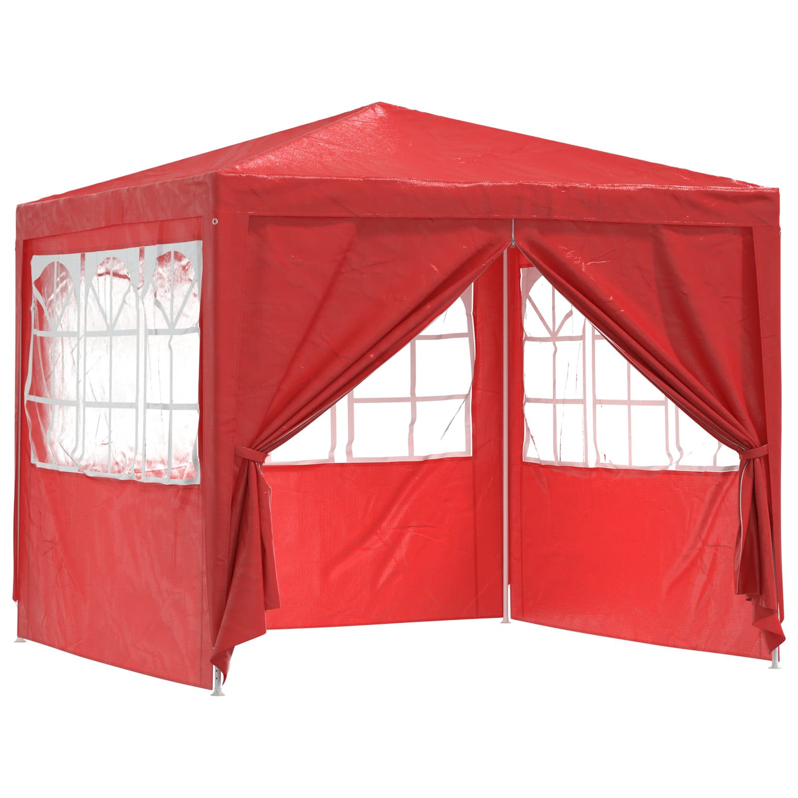 Tenda Party Rosso 250 x 250 x 240 cm PE e Acciaio | homemem39