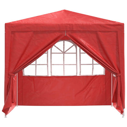 Tenda Party Rosso 250 x 250 x 240 cm PE e Acciaio | homemem39