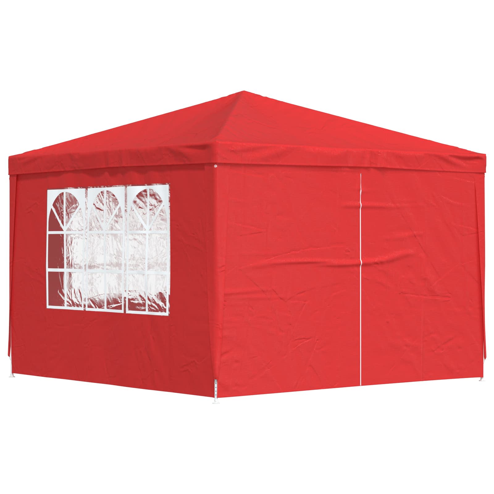 Tenda Party 300 x 300 x 255 cm Rosso PE e Acciaio | homemem39