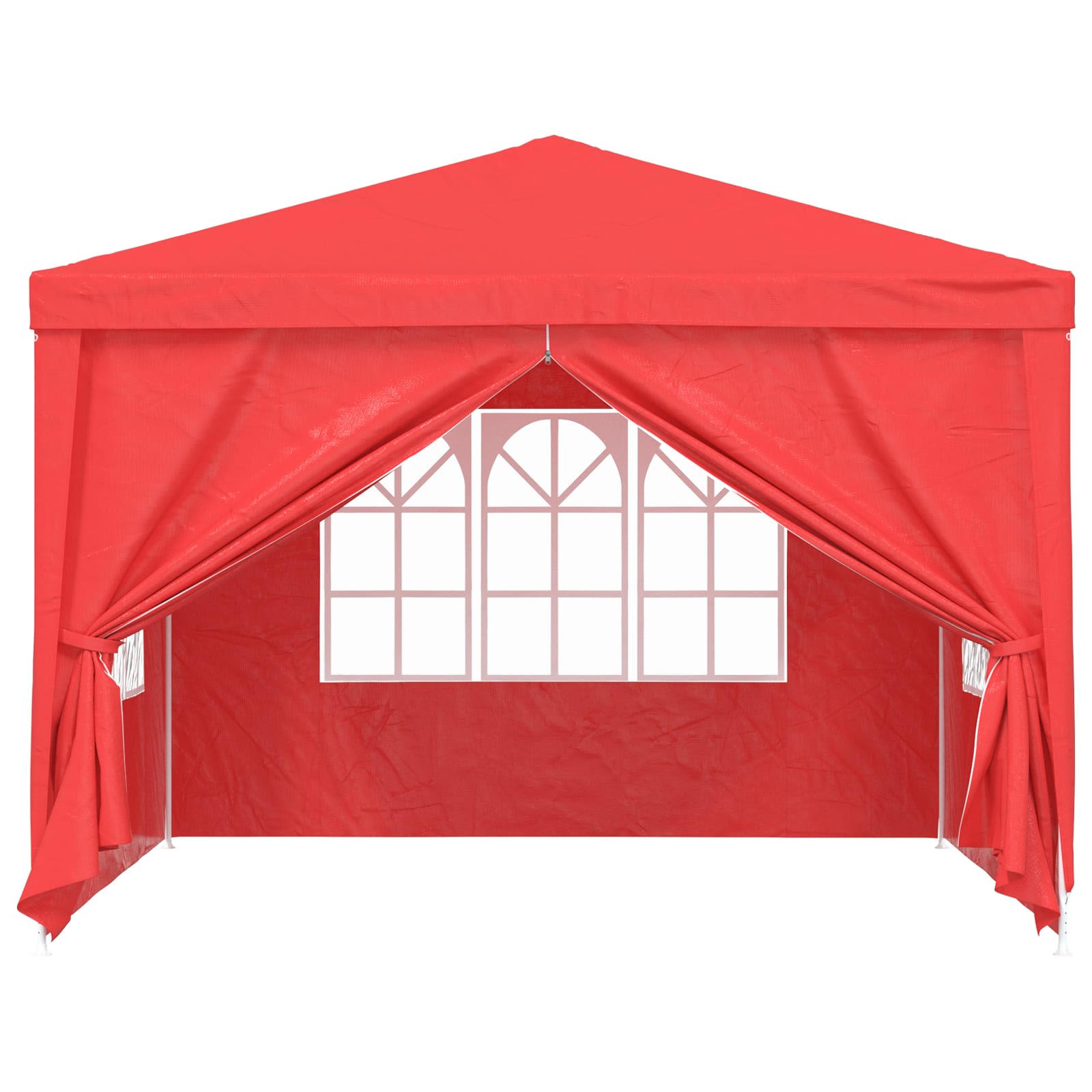 Tenda Party 300 x 300 x 255 cm Rosso PE e Acciaio | homemem39