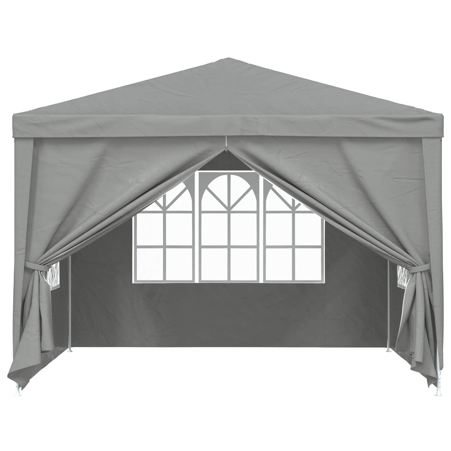 Tenda Party 300 x 300 x 255 cm Grigio Chiaro PE e Acciaio