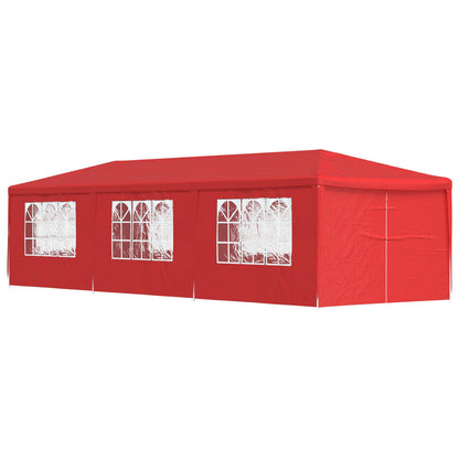 Tenda Party 900 x 300 x 255 cm Rosso PE e Acciaio | homemem39