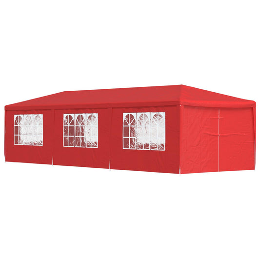 Tenda Party 900 x 300 x 255 cm Rosso PE e Acciaio | homemem39