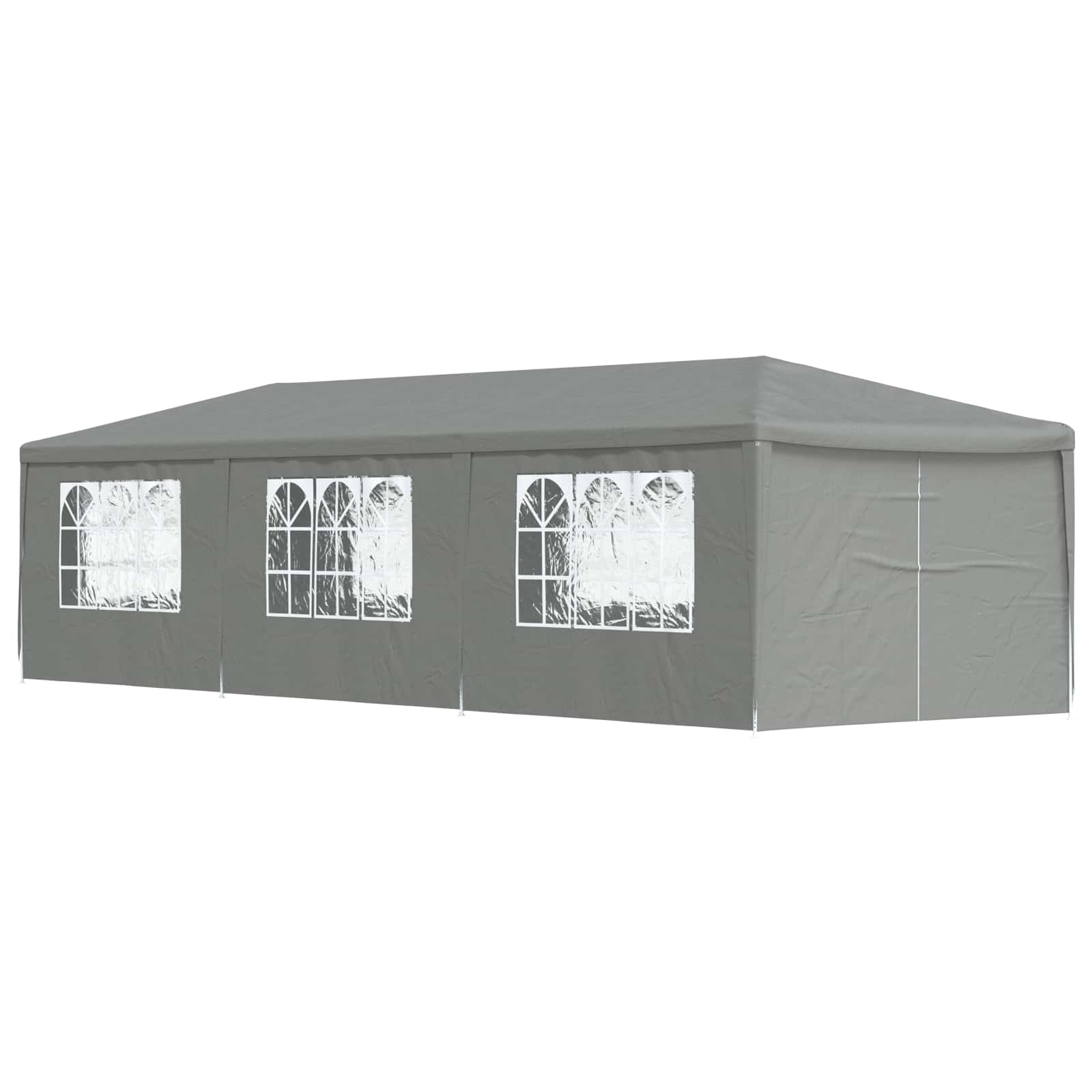 Tenda Party 900 x 300 x 255 cm Grigio Chiaro PE e Acciaio | homemem39