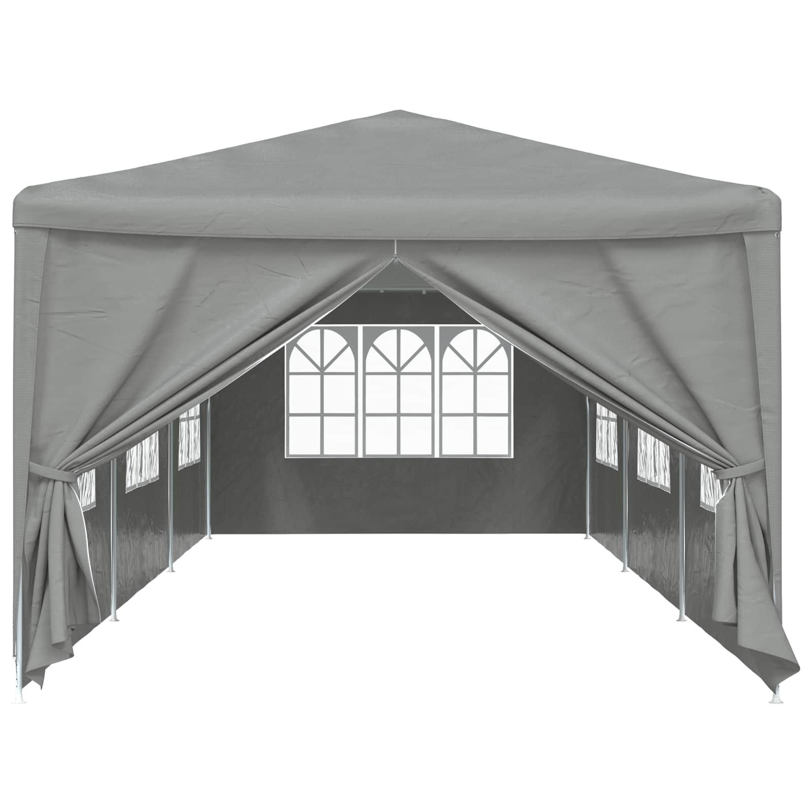 Tenda Party 900 x 300 x 255 cm Grigio Chiaro PE e Acciaio | homemem39