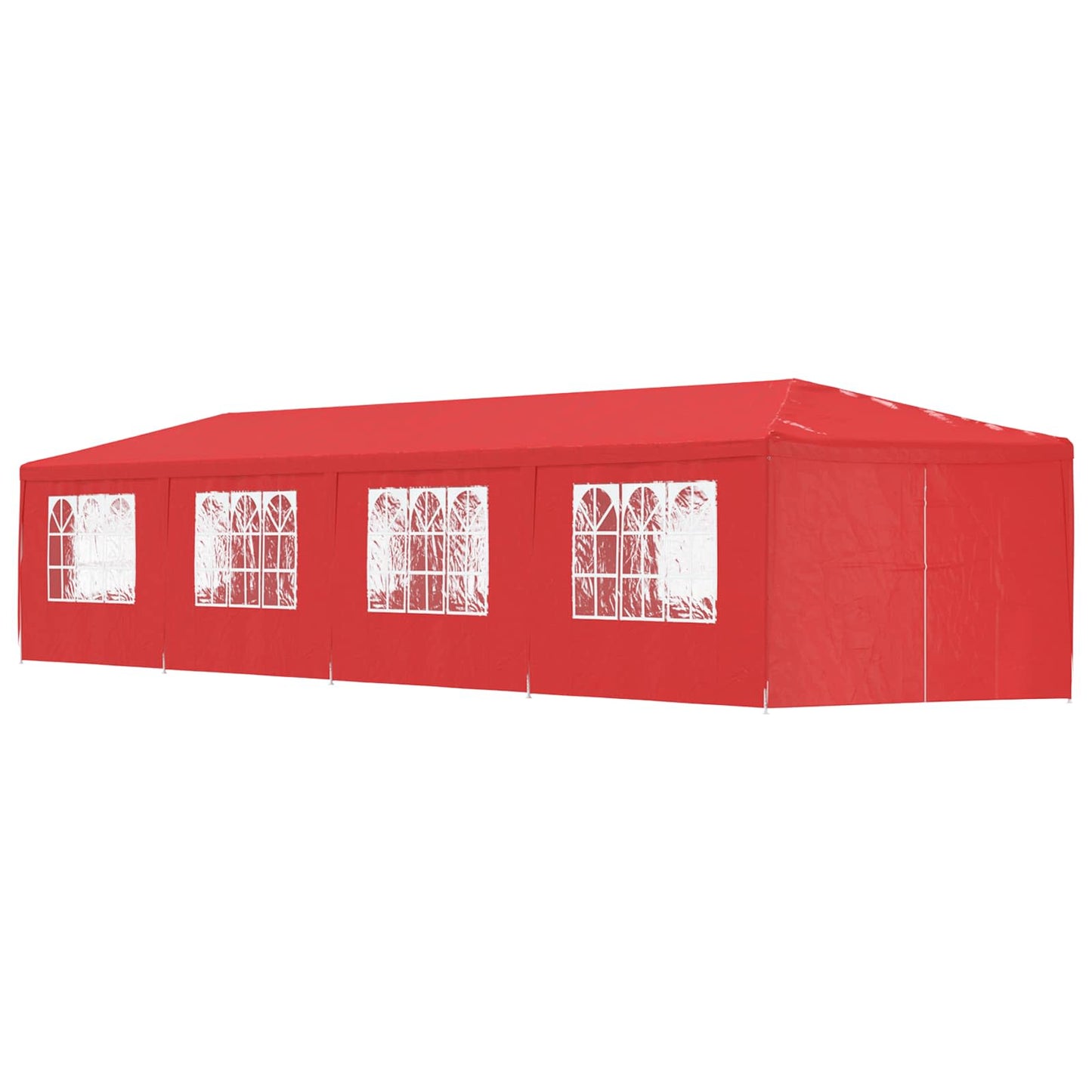 Tenda Party 1200 x 300 x 255 cm Rosso PE e Acciaio | homemem39