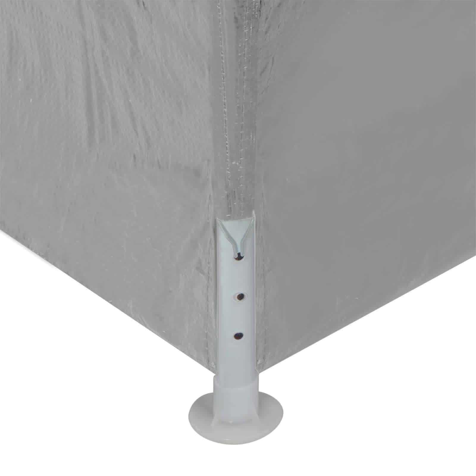 Tenda Party 1200 x 300 x 255 cm Grigio Chiaro PE e Acciaio | homemem39