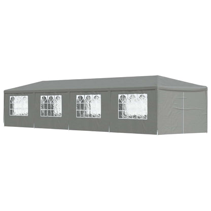 Tenda Party 1200 x 300 x 255 cm Grigio Chiaro PE e Acciaio | homemem39