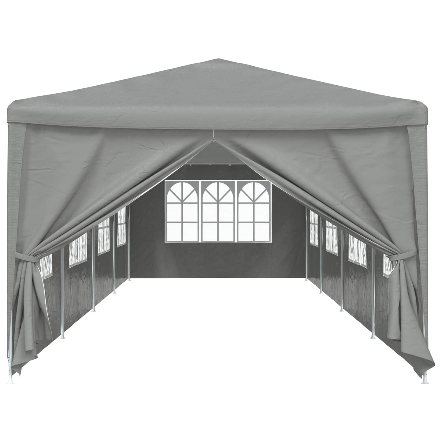 Tenda Party 1200 x 300 x 255 cm Grigio Chiaro PE e Acciaio | homemem39