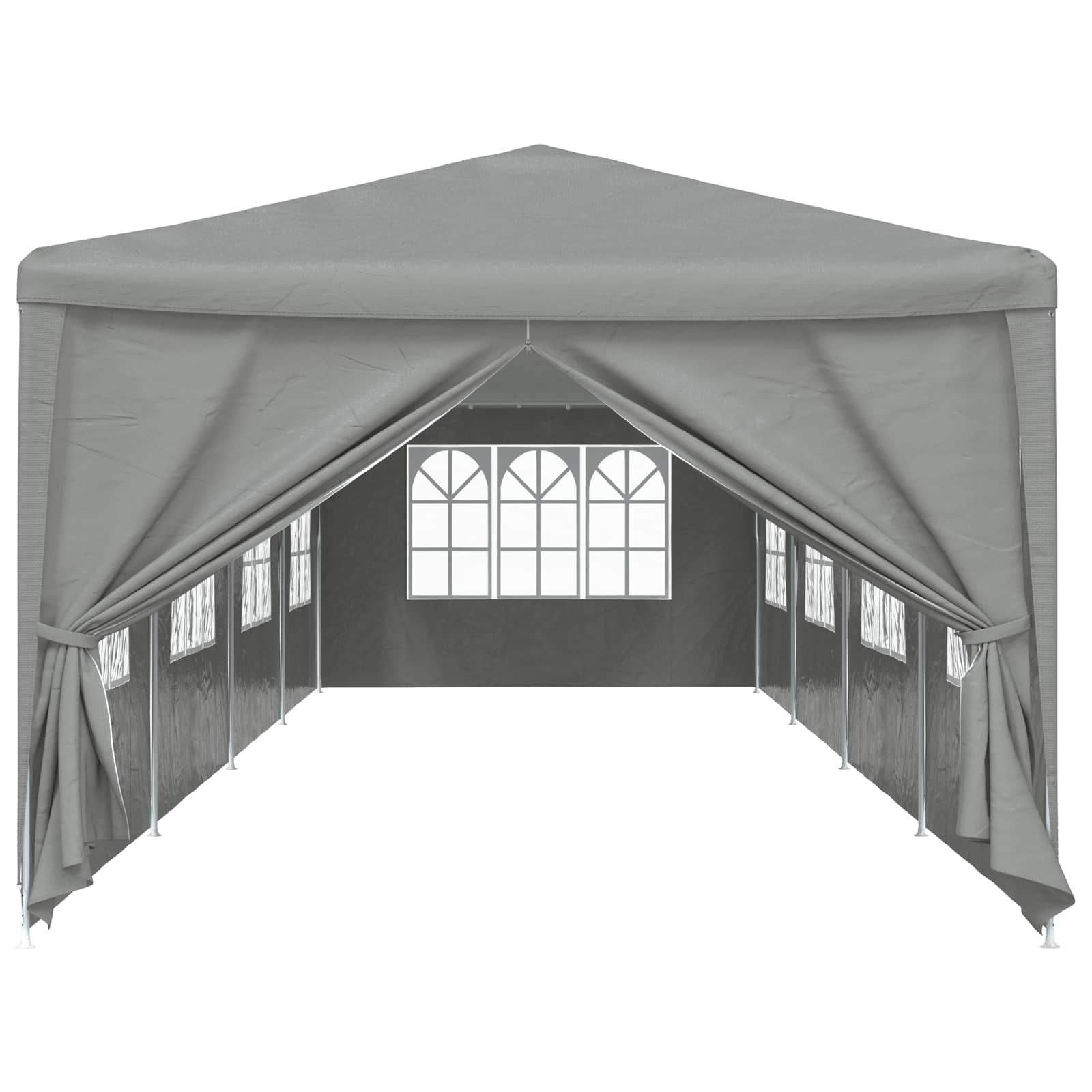 Tenda Party 1200 x 300 x 255 cm Grigio Chiaro PE e Acciaio | homemem39