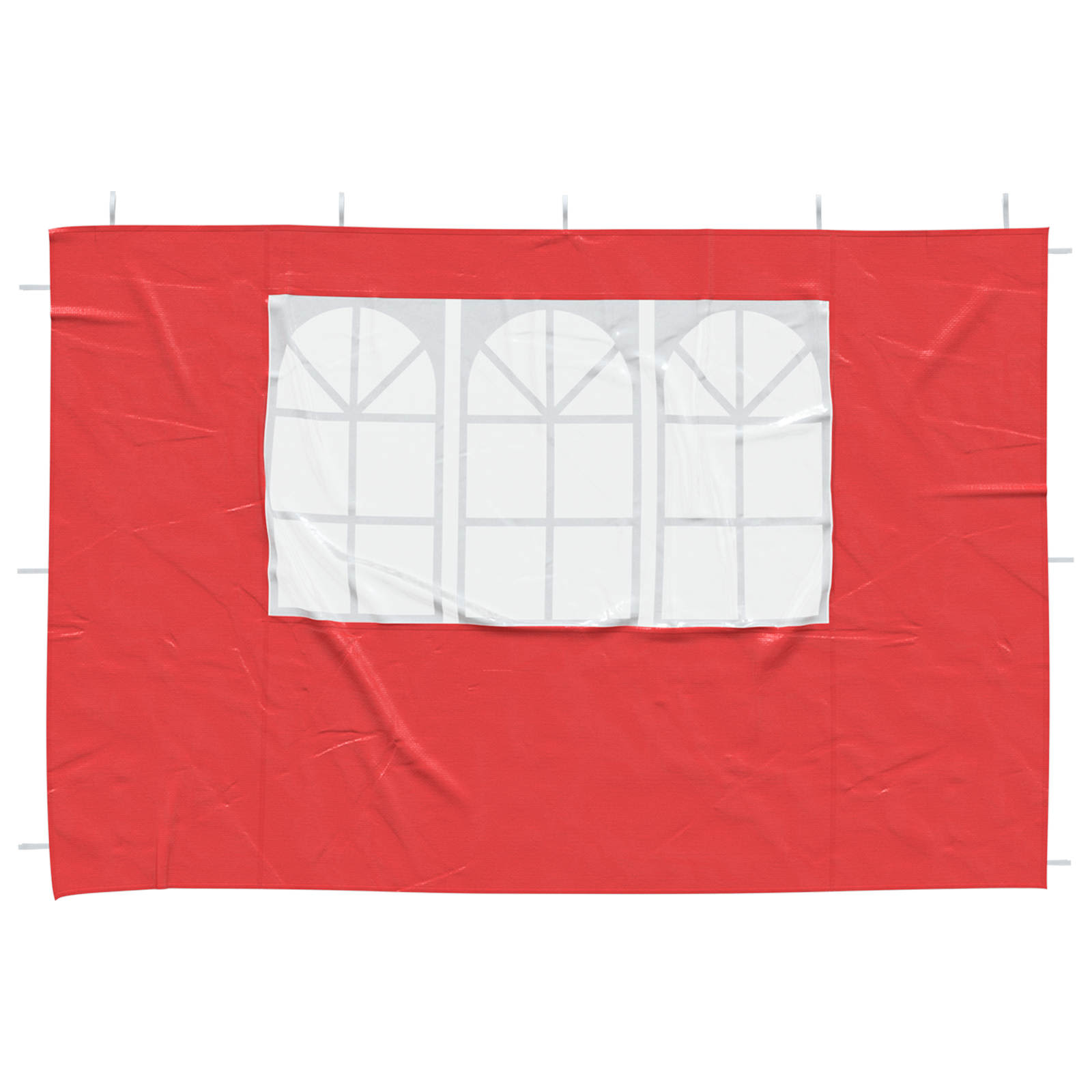 Parete per tenda da festa 2 pcs 300 x 195 cm Rosso PE e Acciaio | homemem39