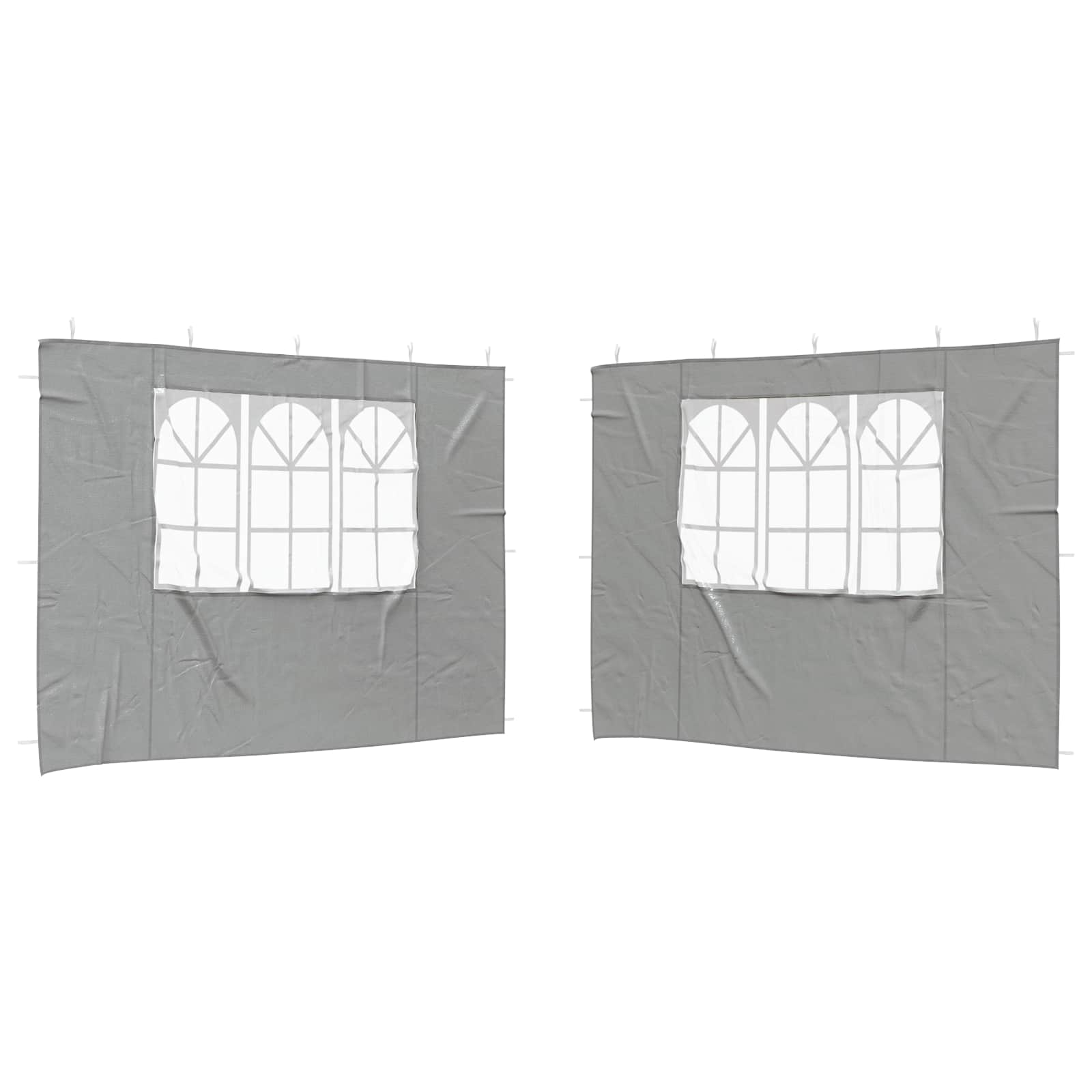 Parete per tenda da festa 2 pcs 300 x 195 cm Grigio Chiaro | homemem39
