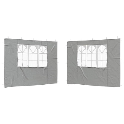 Parete per tenda da festa 2 pcs 300 x 195 cm Grigio Chiaro | homemem39