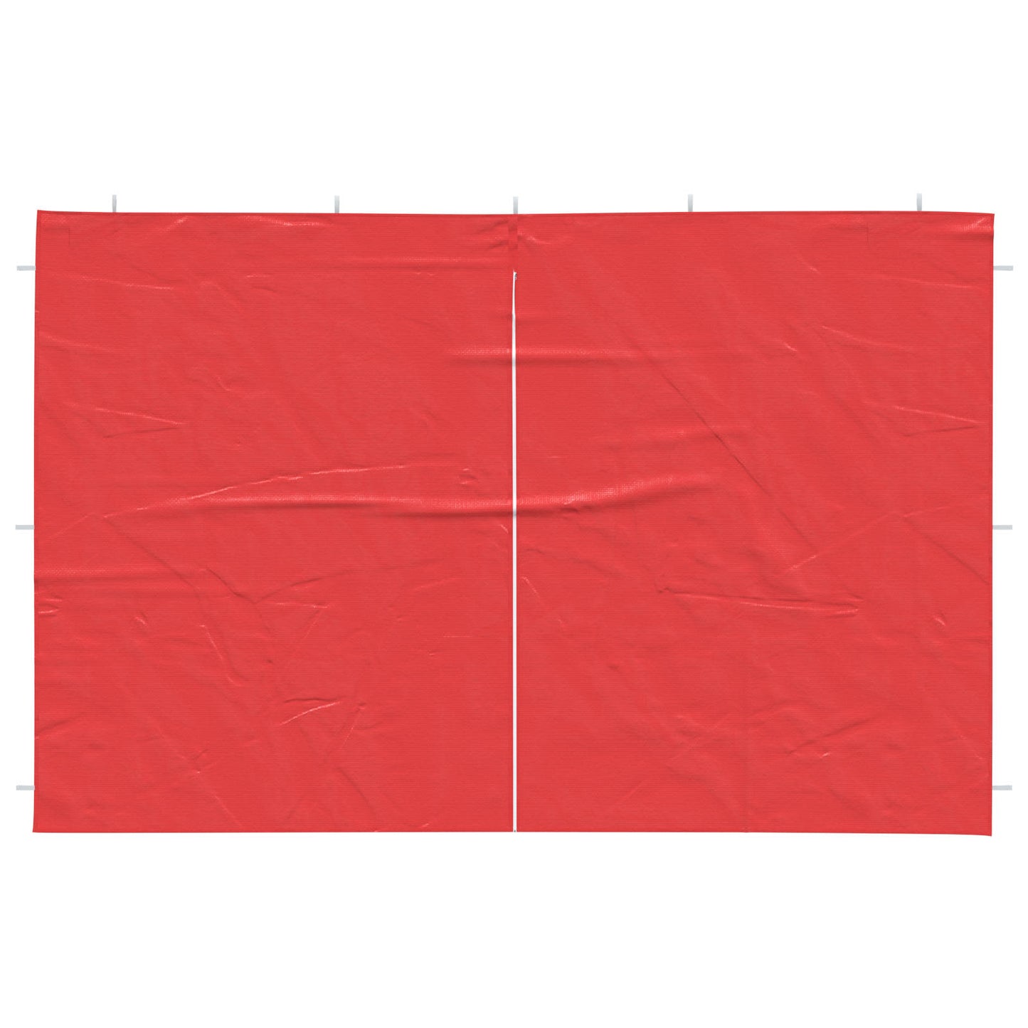 Parete per tenda da festa 2 pcs Rosso 300 x 195 cm PE e Acciaio
