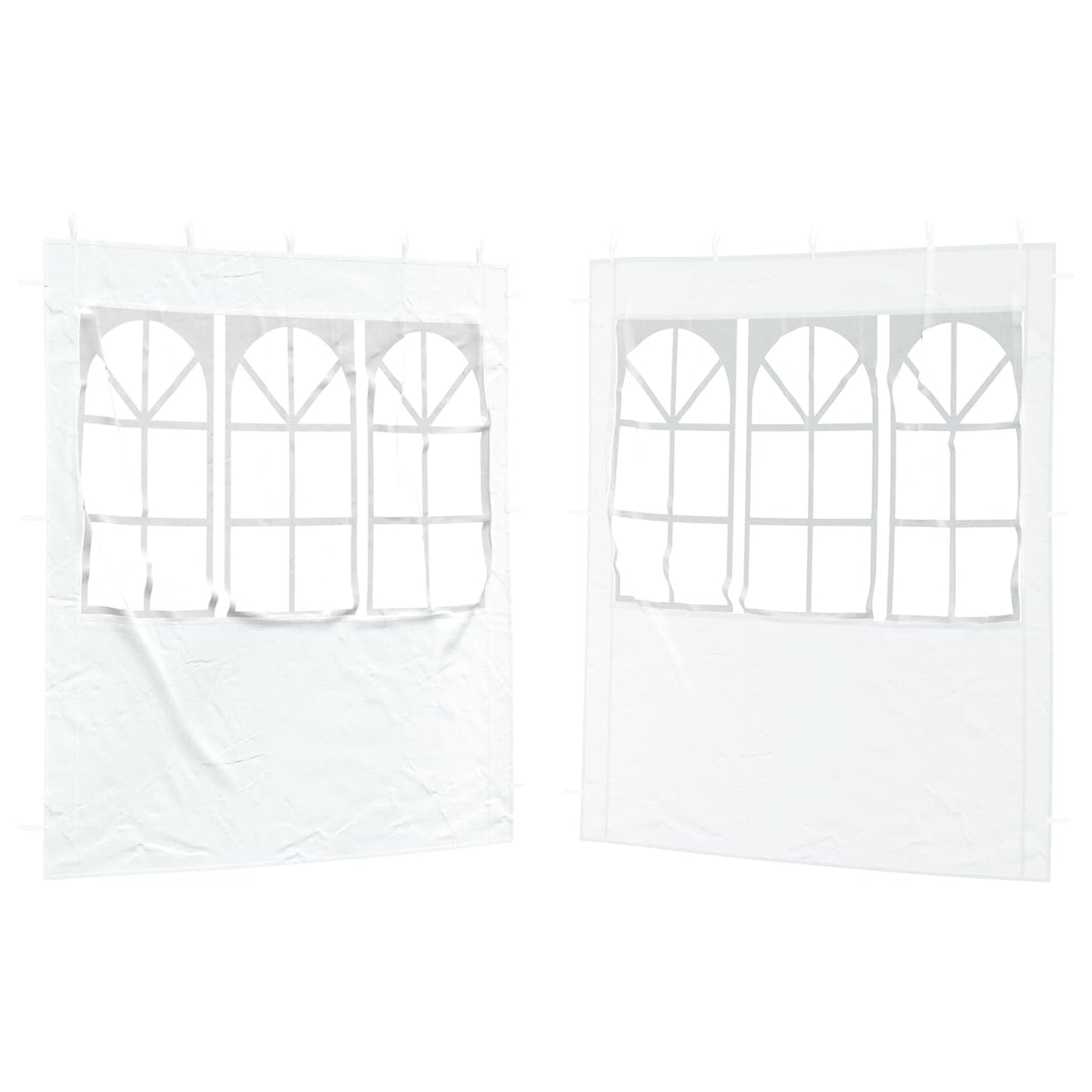 Parete per tenda da festa 2 pcs 200 x 195 cm Bianco
