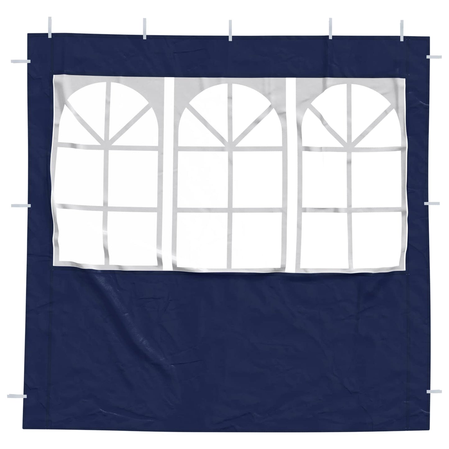 Parete per tenda da festa 2 pcs 200 x 195 cm Blu PE e Acciaio | homemem39