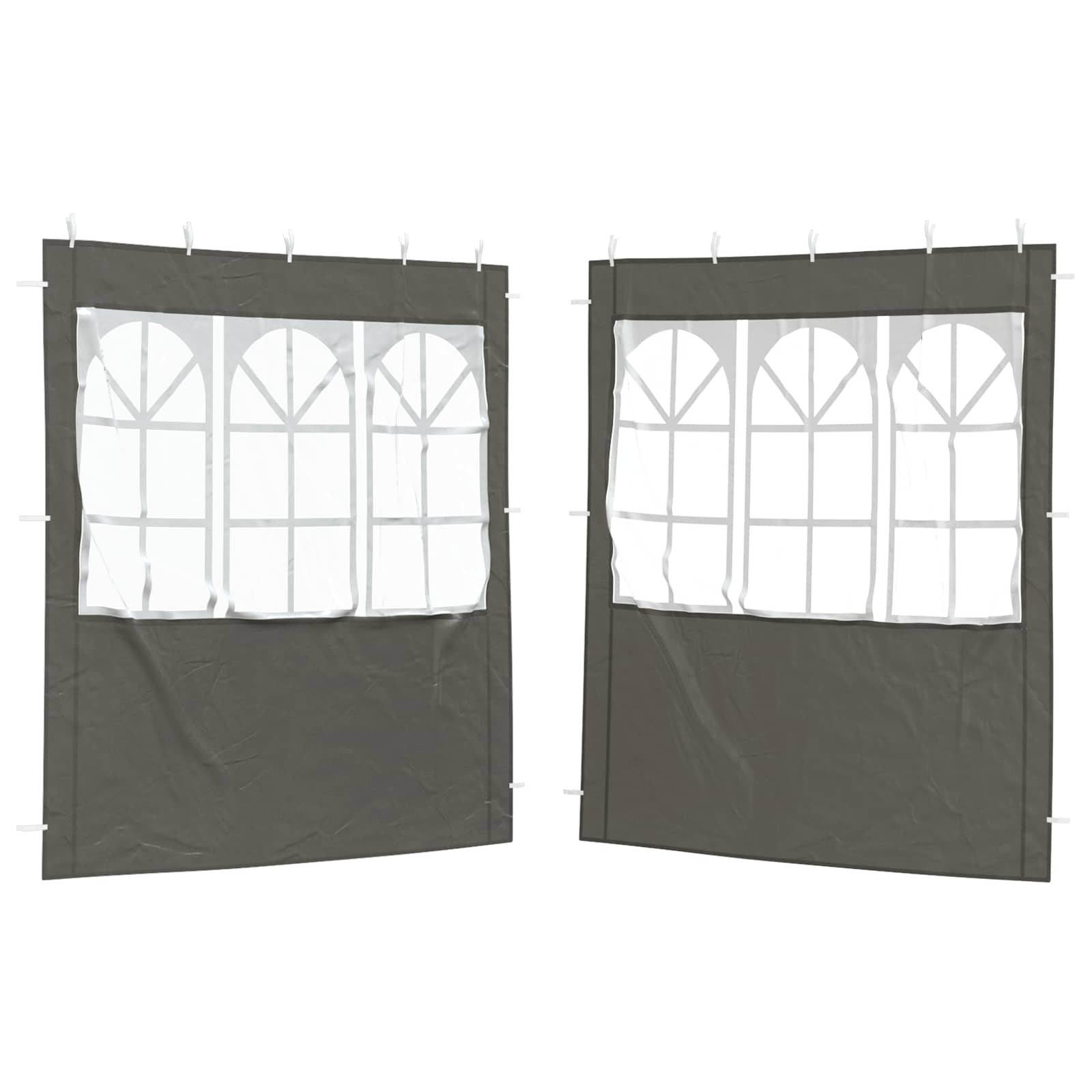 Parete per tenda da festa 2 pcs 200 x 195 cm Antracite | homemem39