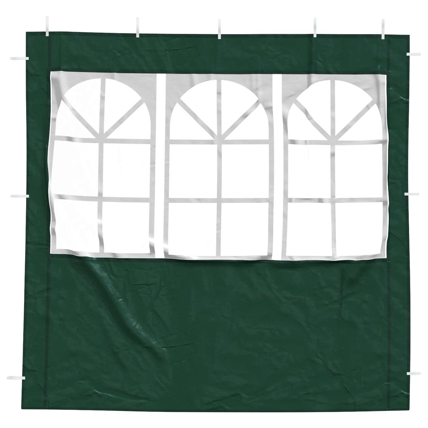 Parete per tenda da festa 2 pcs 200 x 195 cm Verde PE e Acciaio