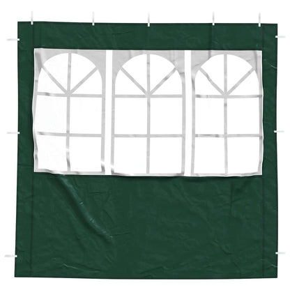Parete per tenda da festa 2 pcs 200 x 195 cm Verde PE e Acciaio
