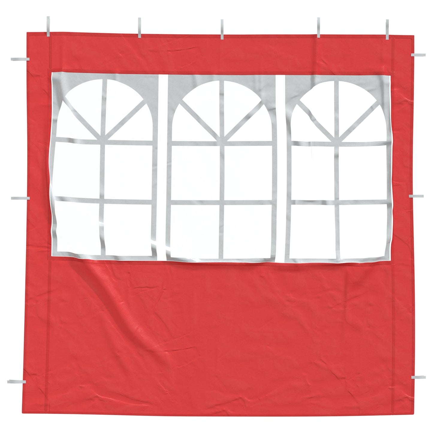 Parete per tenda da festa 2 pcs 200 x 195 cm Rosso PE e Acciaio | homemem39