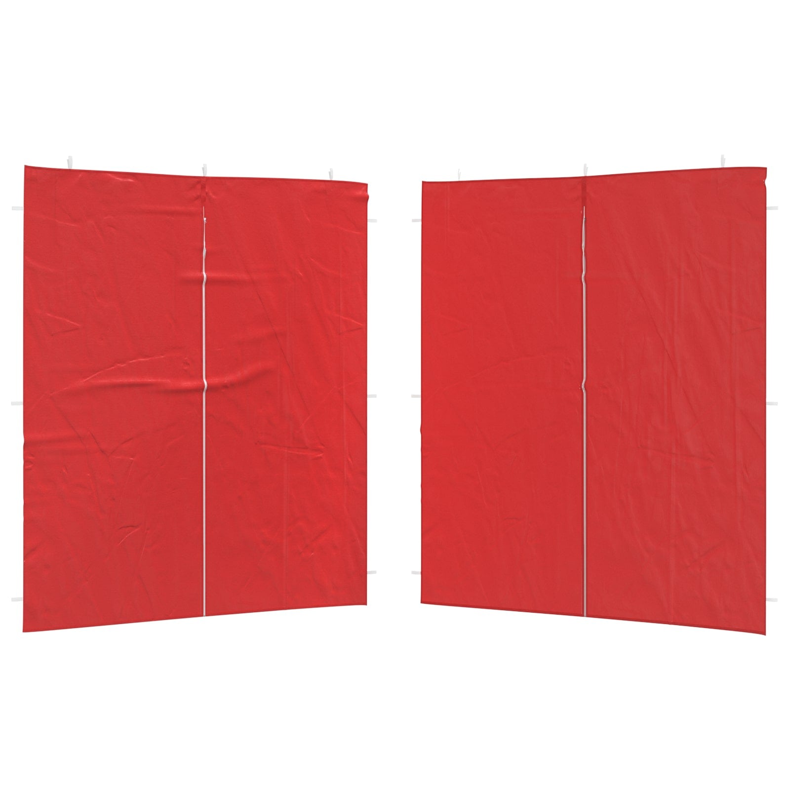 Parete per tenda da festa 2 pcs Rosso 200 x 195 cm PE e Acciaio | homemem39