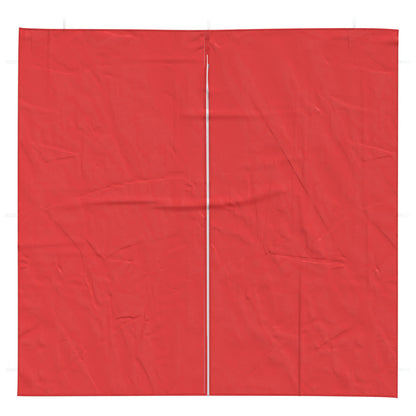 Parete per tenda da festa 2 pcs Rosso 200 x 195 cm PE e Acciaio | homemem39