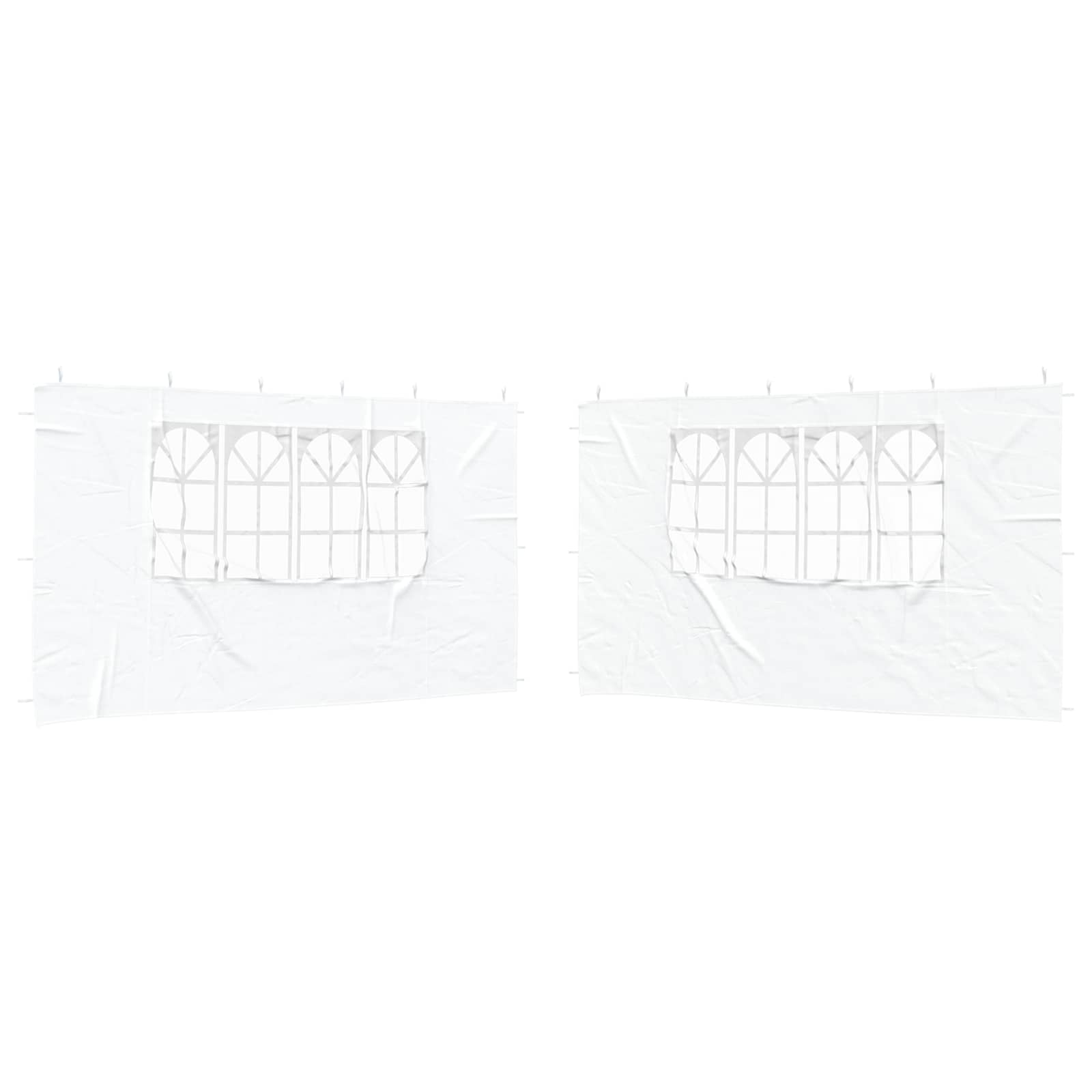 Parete per tenda da festa 2 pcs 400 x 195 cm Bianco | homemem39