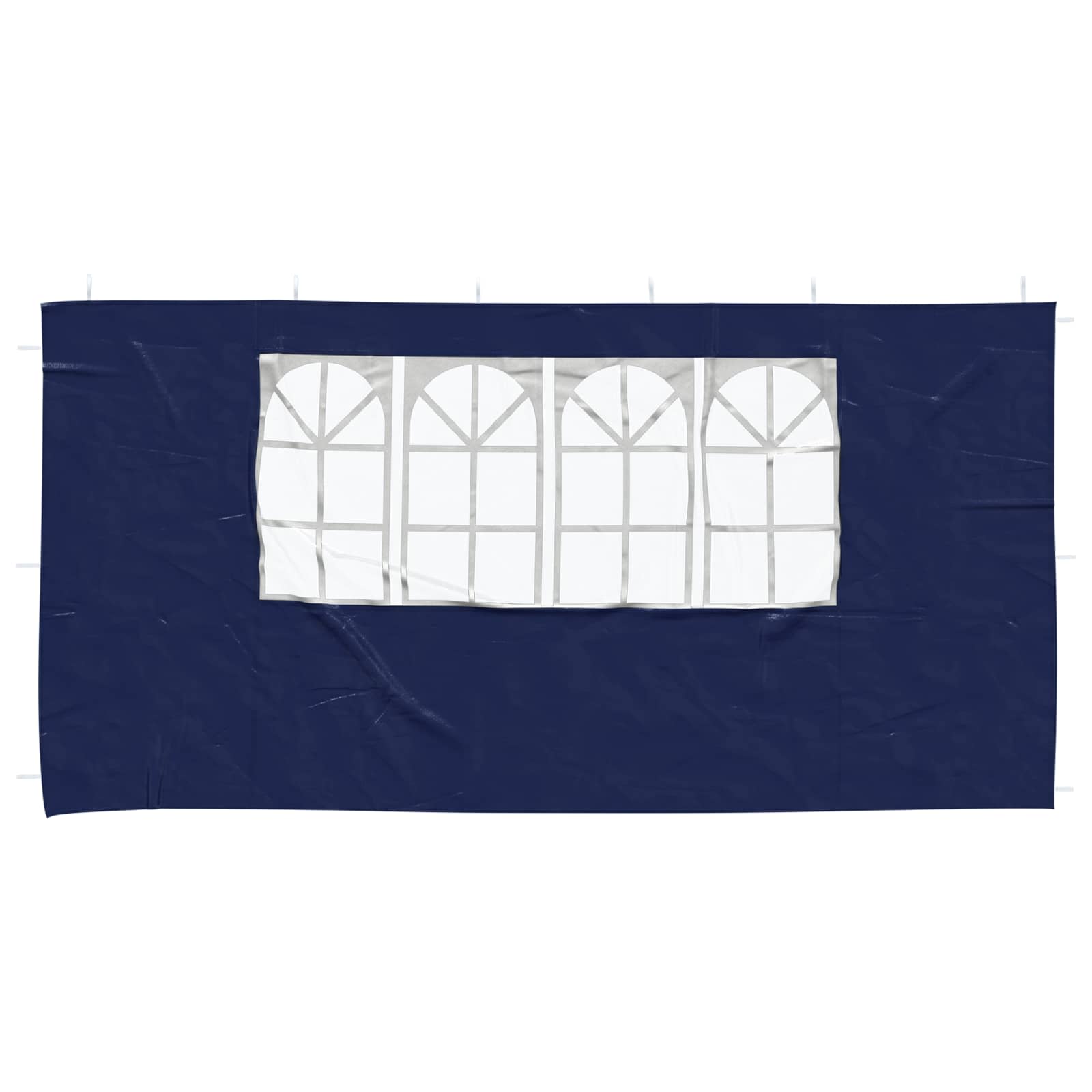 Parete per tenda da festa 2 pcs 400 x 195 cm Blu PE e Acciaio | homemem39