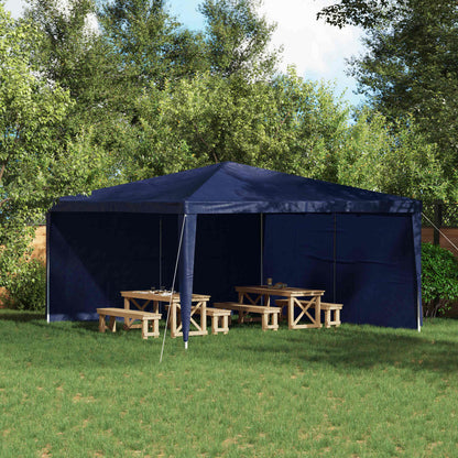 Parete per tenda da festa 2 pcs Blu 400 x 195 cm PE e Acciaio | homemem39