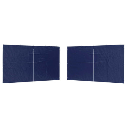 Parete per tenda da festa 2 pcs Blu 400 x 195 cm PE e Acciaio | homemem39