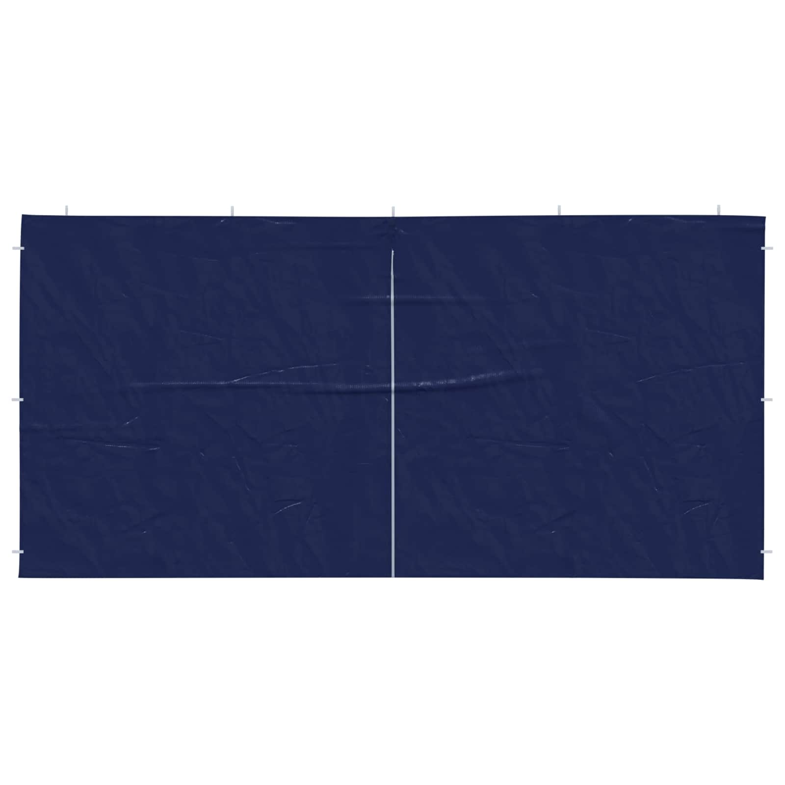 Parete per tenda da festa 2 pcs Blu 400 x 195 cm PE e Acciaio | homemem39