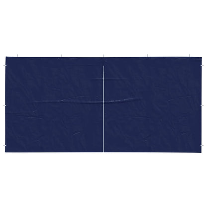 Parete per tenda da festa 2 pcs Blu 400 x 195 cm PE e Acciaio | homemem39