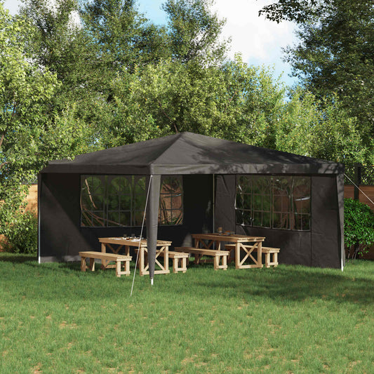 Parete per tenda da festa 2 pcs 400 x 195 cm Antracite | homemem39