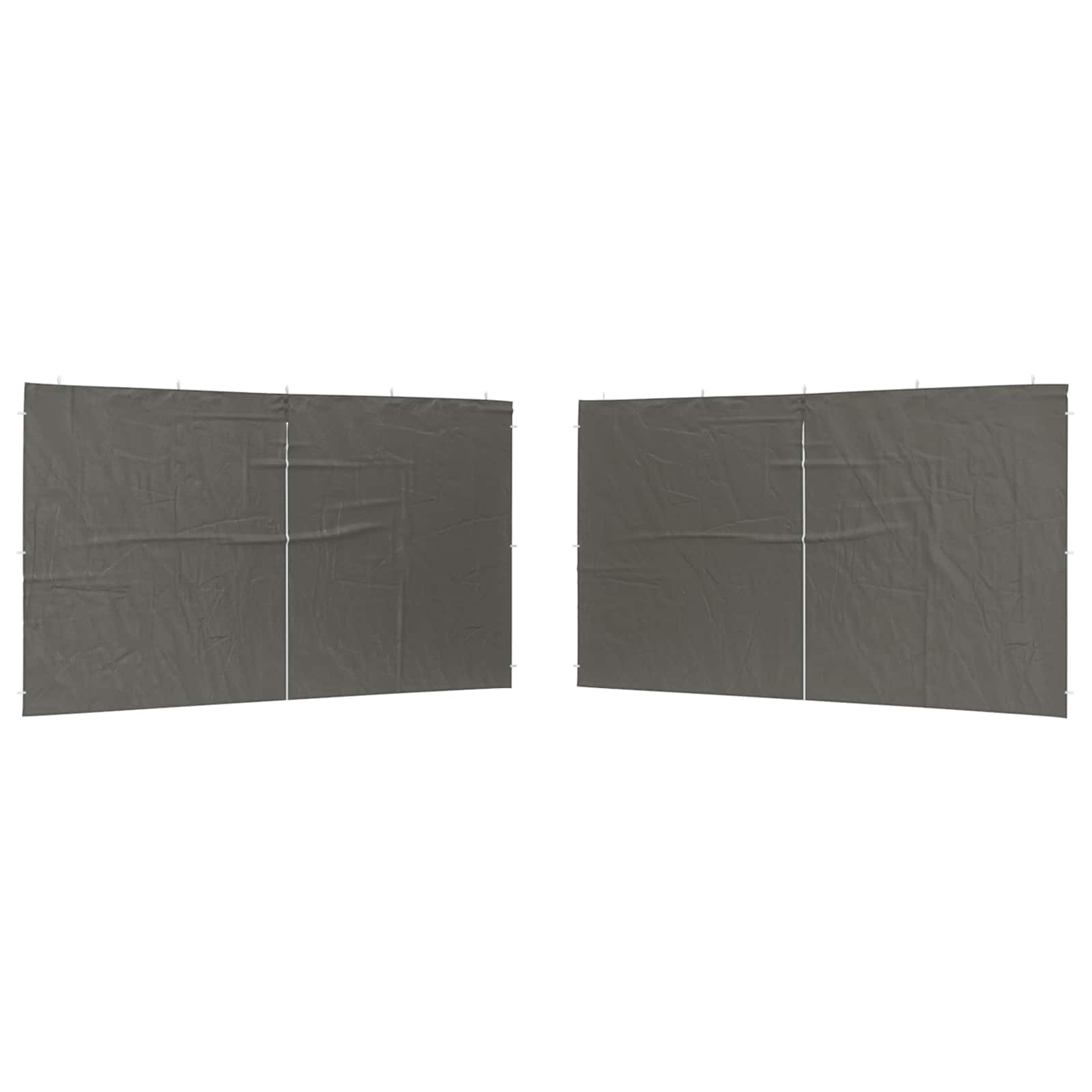 Parete per tenda da festa 2 pcs Antracite 400 x 195 cm | homemem39