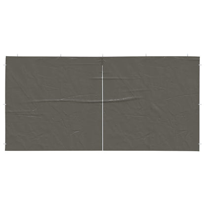Parete per tenda da festa 2 pcs Antracite 400 x 195 cm | homemem39